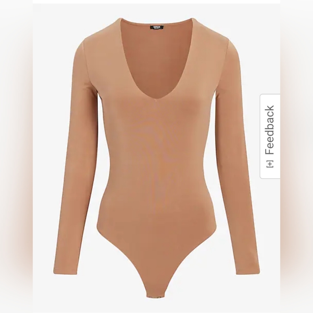 Tan Long Sleeve Bodysuit XL NWT